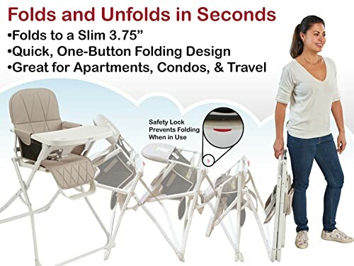 Primo PopUp Folding High Chair